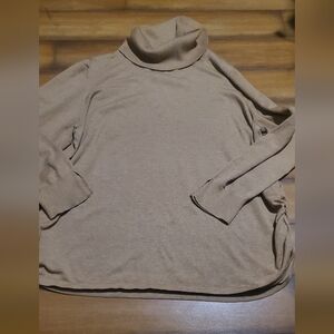 Cozy Tan Turtleneck Sweater Lane Bryant 26/28